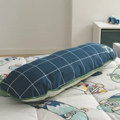 Cuscino rotondo per bambini in cotone (65 x 25 cm) California Blu