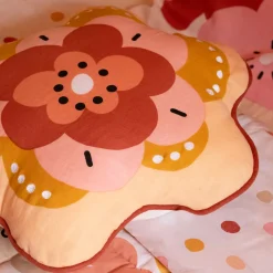 Cuscino rotondo per bambini in cotone (47 x 45 cm) Barbotine Multicolore
