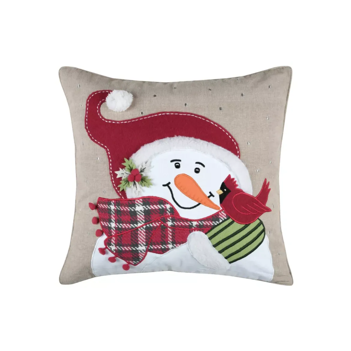 Cuscino di Natale cotone e lana (45 x 45 cm) Winty Rosso