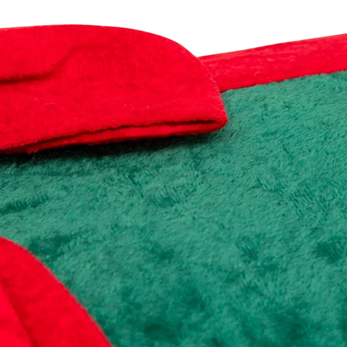 Cuscino natalizio rettangolare (30 x 50 cm) Fiocco in velluto Rosso e verde