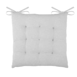 Cuscino per sedia quadrato Sibérie bianco e grigio