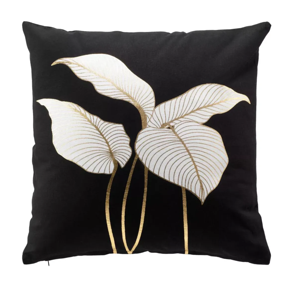 Cuscino quadrato cotone (45 x 45 cm) Jill Nero