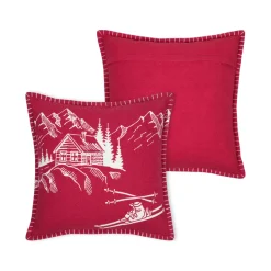 Cuscino Quadrato in Cotone (45 x 45 cm) Villard Rosso