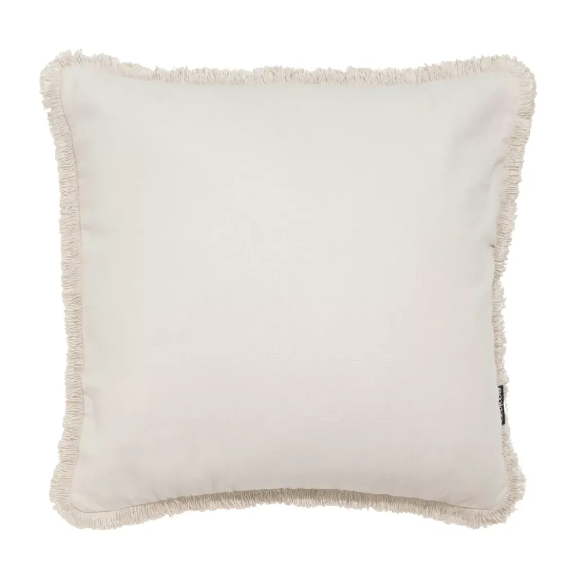 Cuscino quadrato in cotone (45 x 45 cm) Pixel con frange Beige