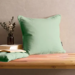 Cuscino quadrato in cotone (40 x 40 cm) Pixel Verde menta