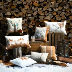 Cuscino quadrato in cotone (45 x 45 cm) Wildforest Camel