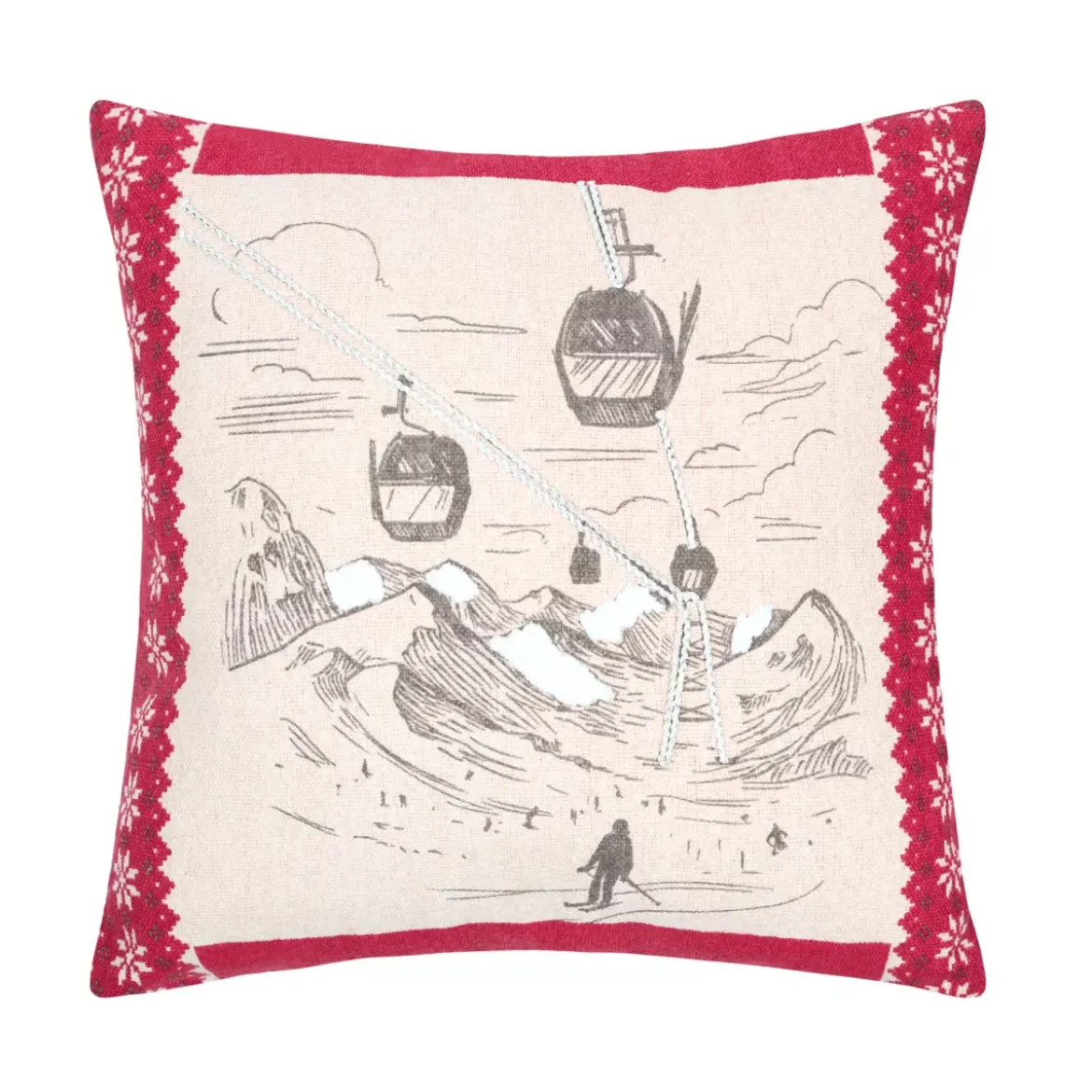 Cuscino quadrato in cotone (45 x 45 cm) Villard Ecru