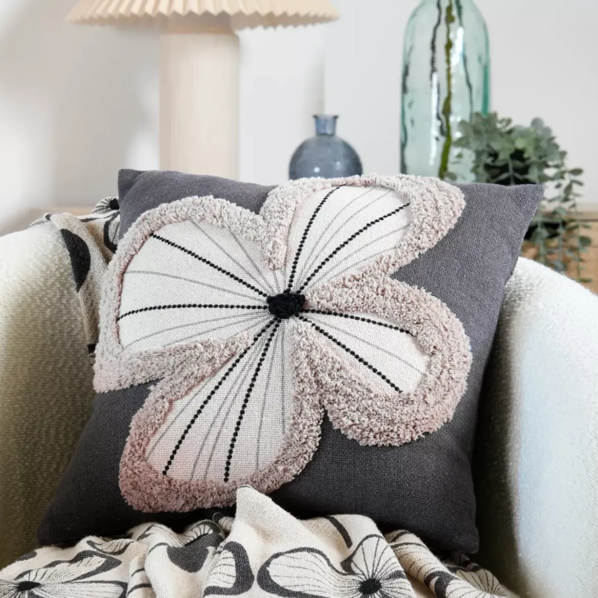 Cuscino quadrato in cotone (40 x 40 cm) Tilda Grigio ardesia