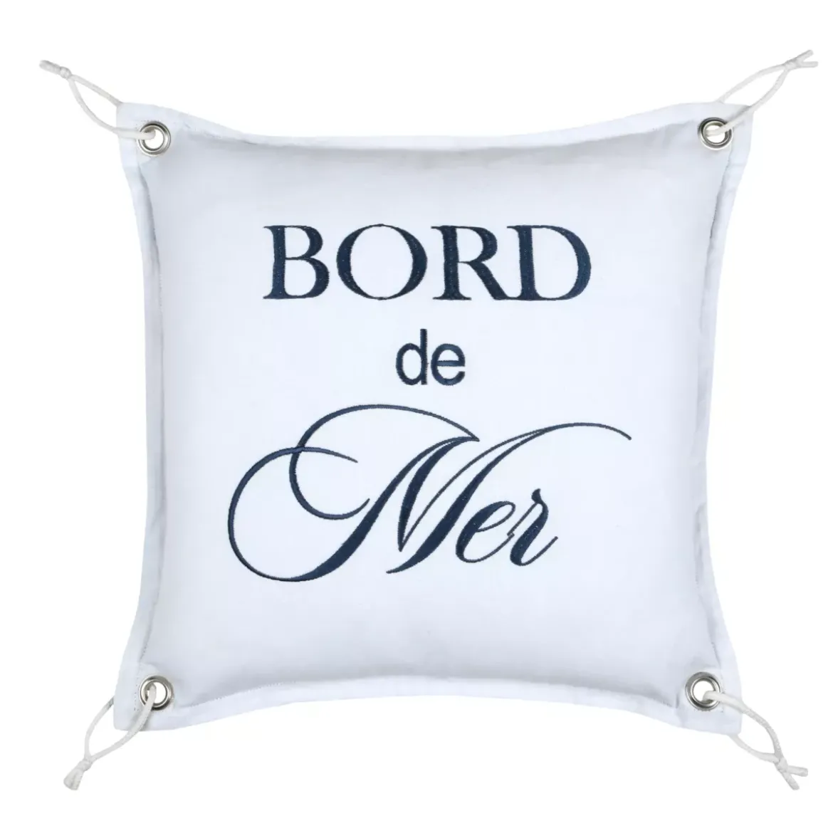 Cuscino quadrato in cotone (45 x 45 cm) Bordemer Bianco