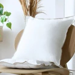 Cuscino quadrato in cotone (45 x 45 cm) Helios Bianco