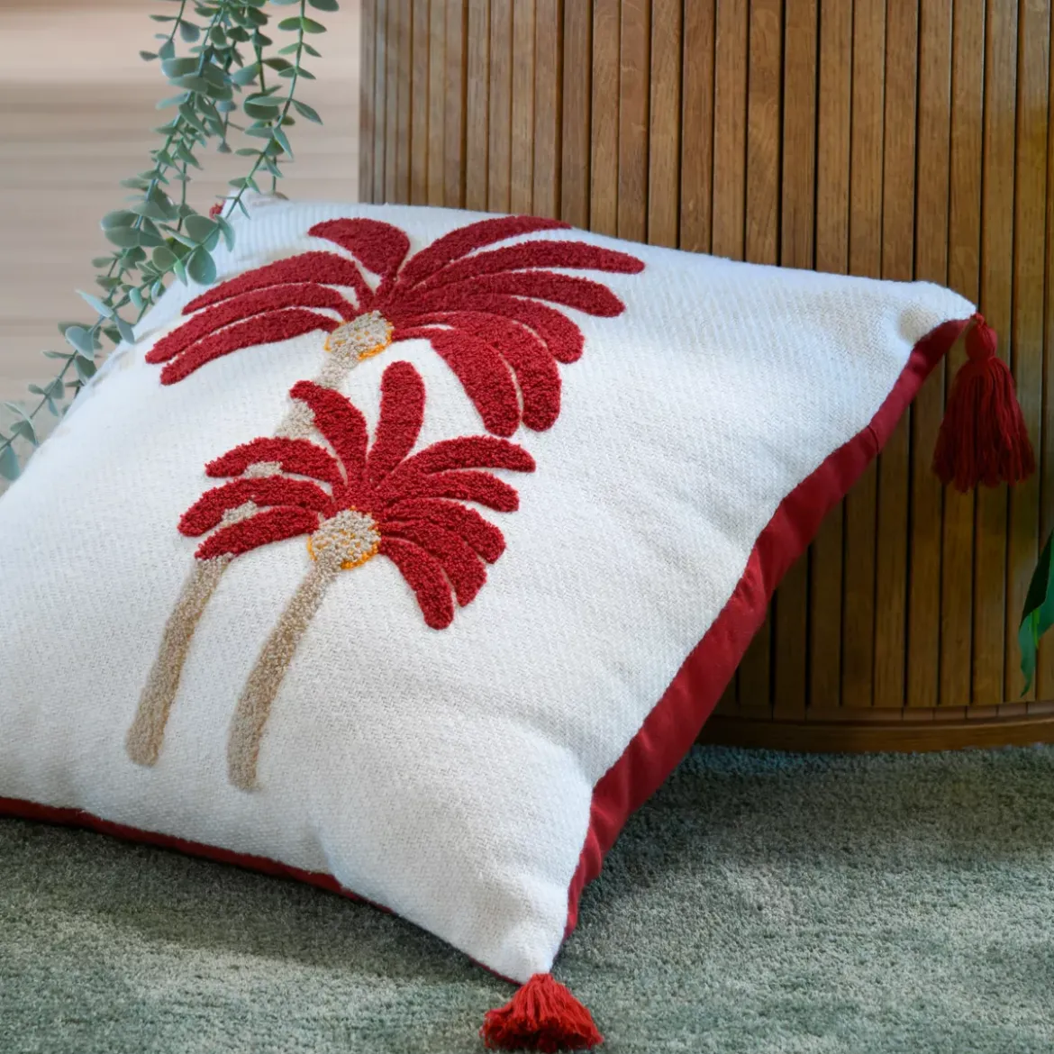 Cuscino quadrato in cotone (45 x 45 cm) Maota Terracotta