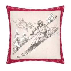 Cuscino quadrato in cotone (45 x 45 cm) Villard Grigio