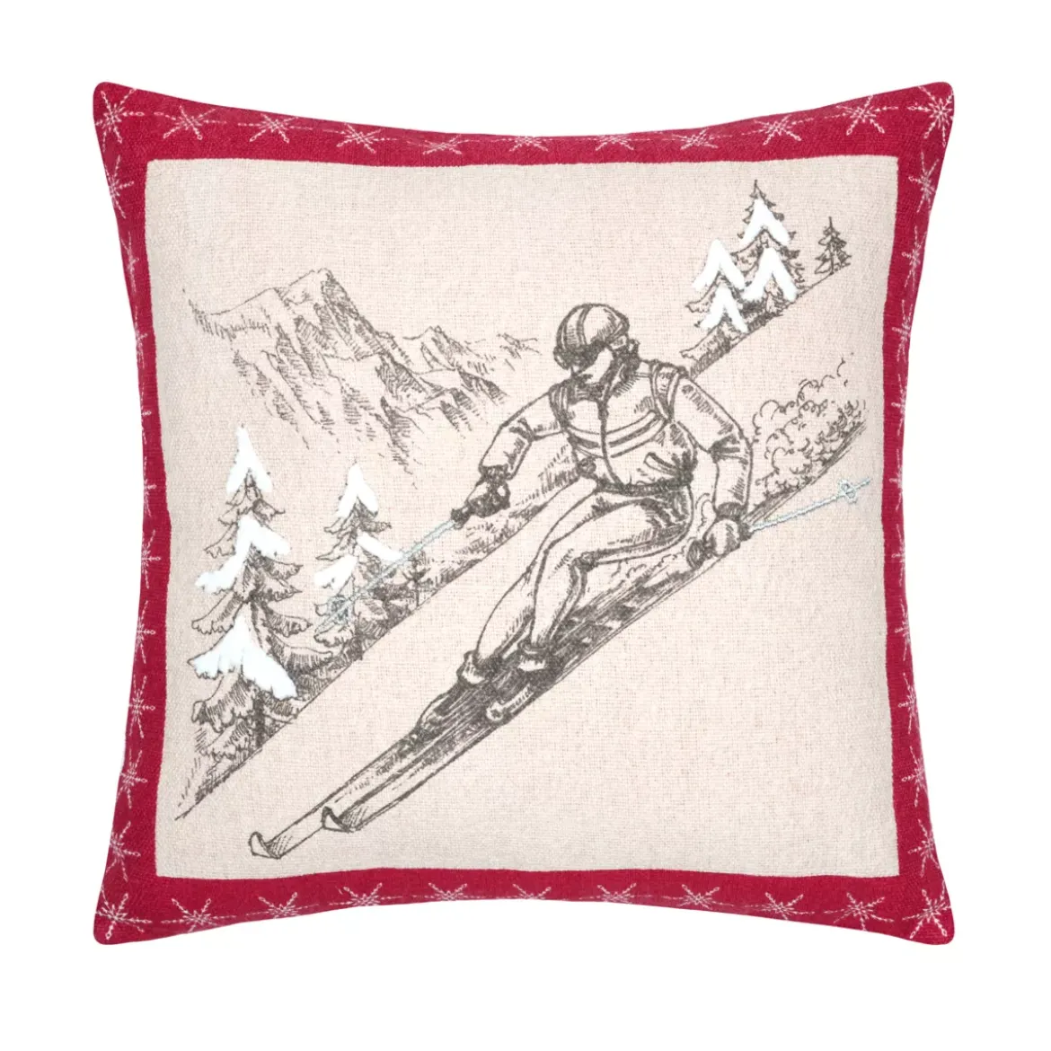 Cuscino quadrato in cotone (45 x 45 cm) Villard Grigio