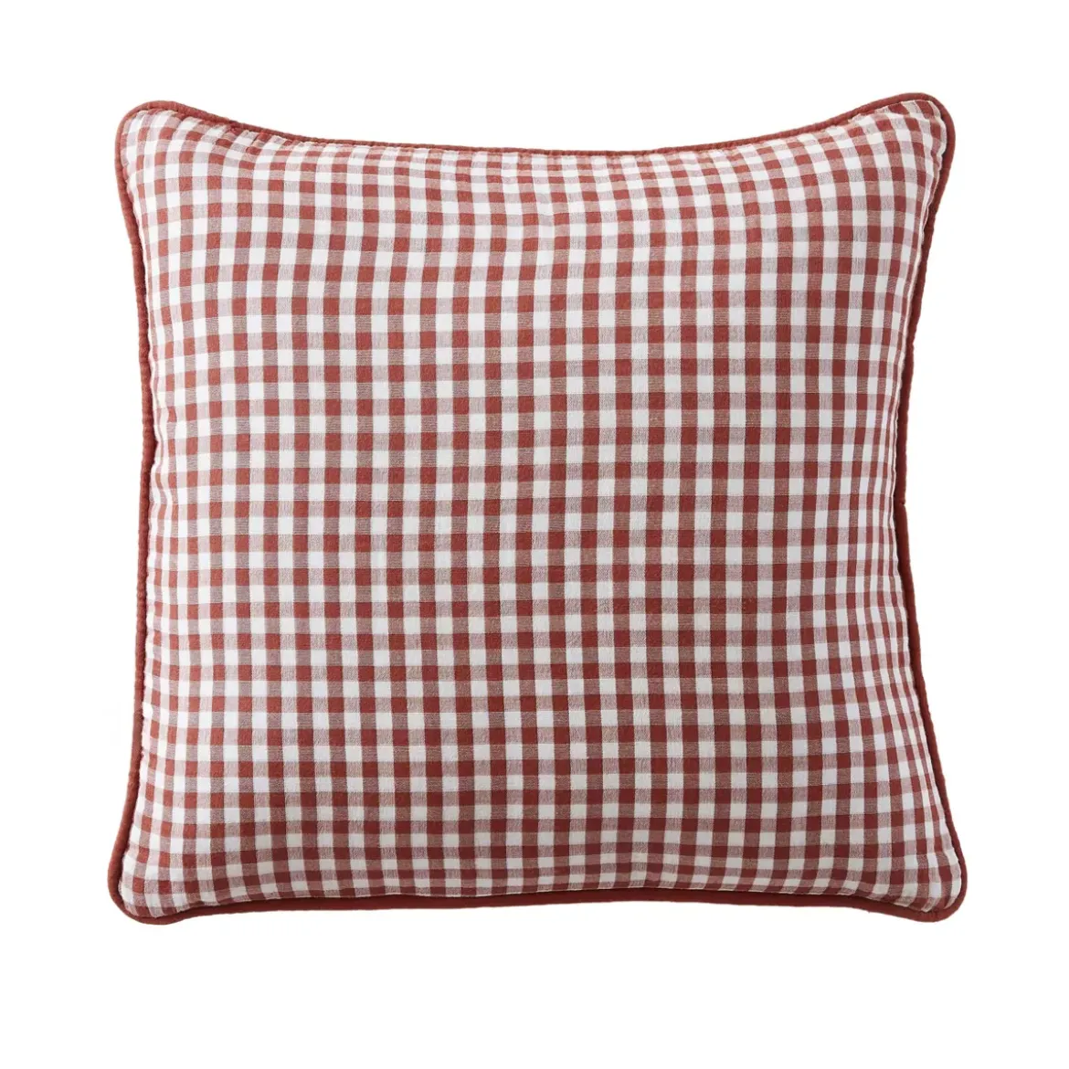 Cuscino quadrato in garza di cotone (45 x 45 cm) Gaïa vichy Terracotta