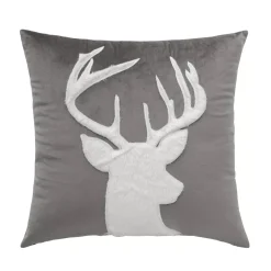 Cuscino quadrato in velluto (45 x 45 cm) Vik Grigio antracite