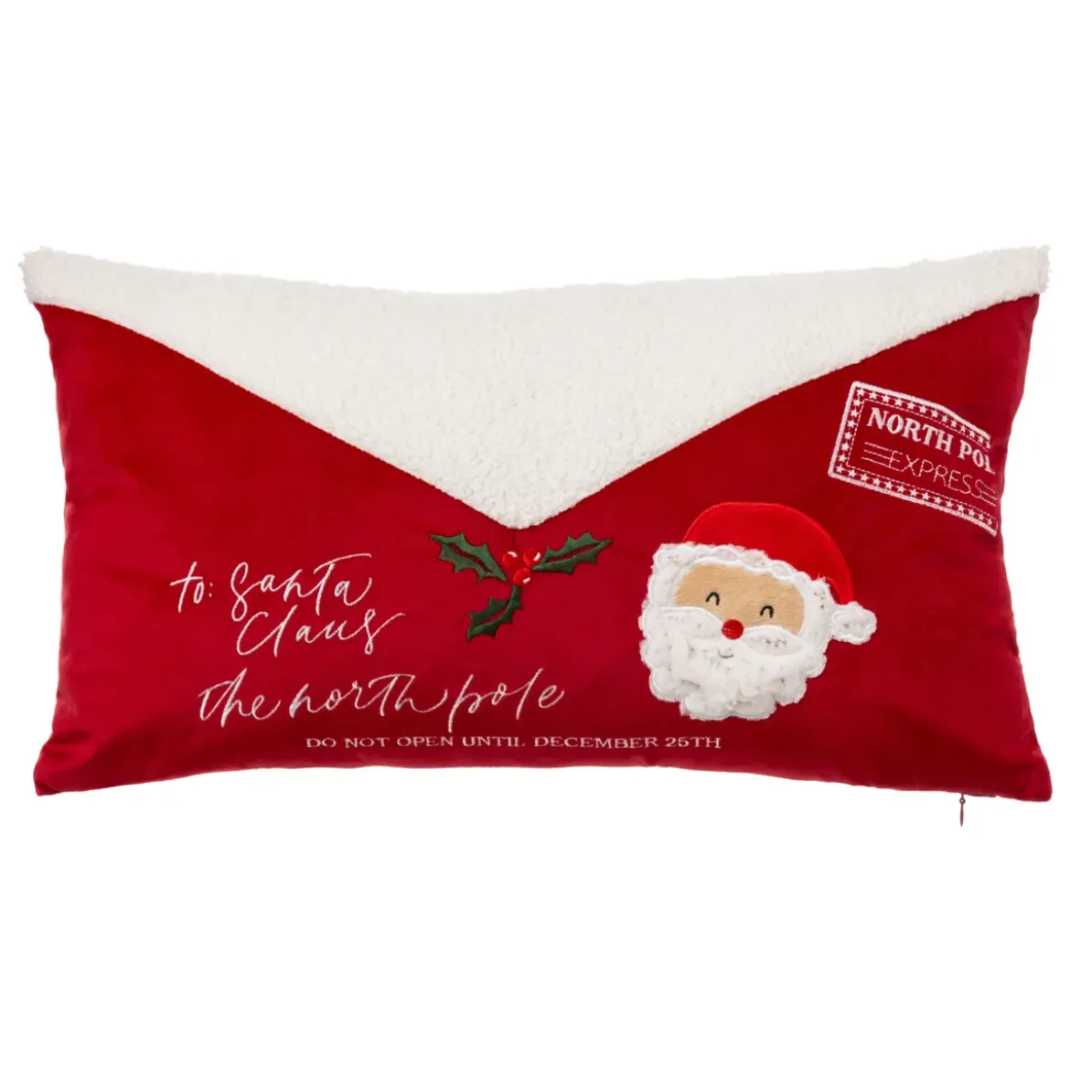 Cuscino rettangolare di Natale (30 x 50 cm) Lettera a Babbo Natale