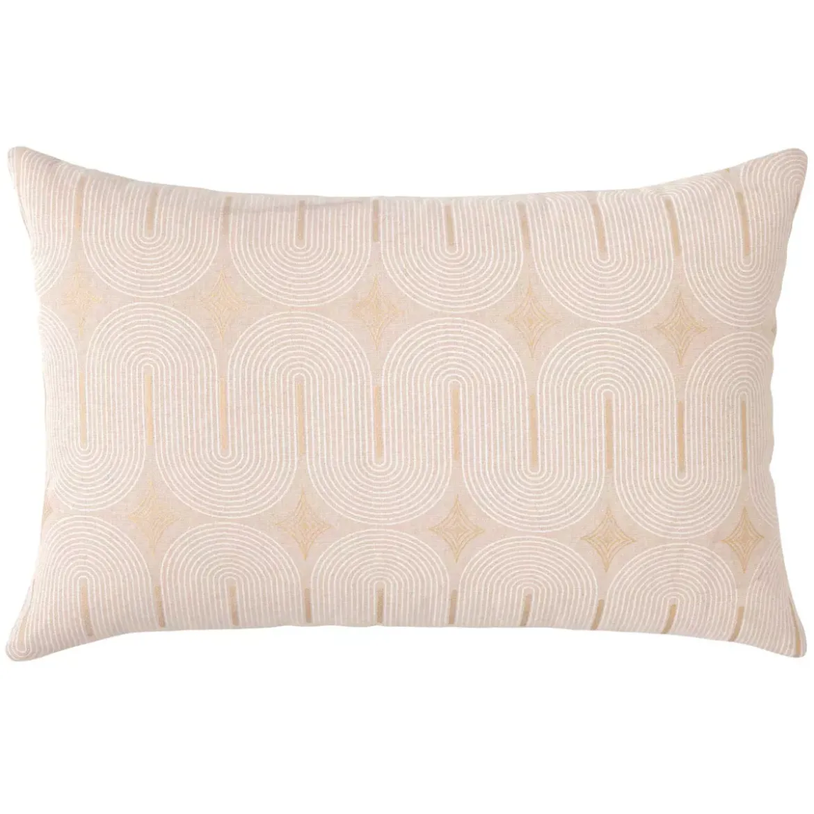 Cuscino rettangolare in cotone (40 x 60 cm) Ondine Bianco