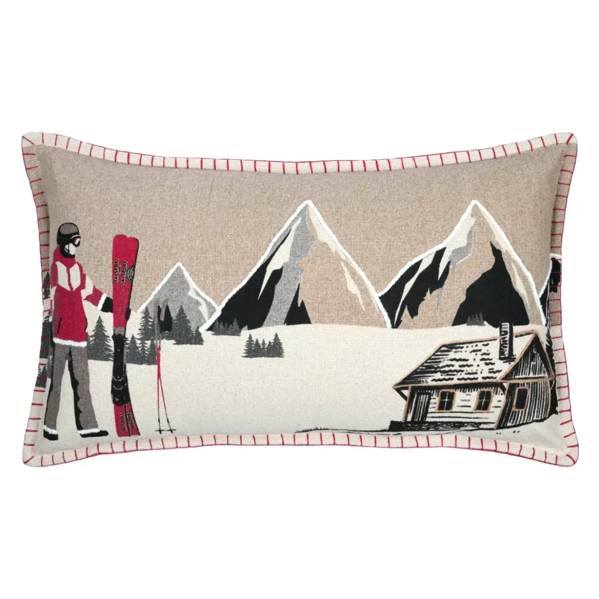 Cuscino rettangolare in cotone (35 x 60 cm) Villard Multicolore