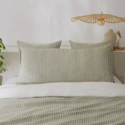 Cuscino rettangolare in cotone testurizzato (55 x 110 cm) Alice Verde