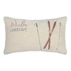 Cuscino rettangolare in finta pelliccia (30 x 50 cm) Wildforest Ecru