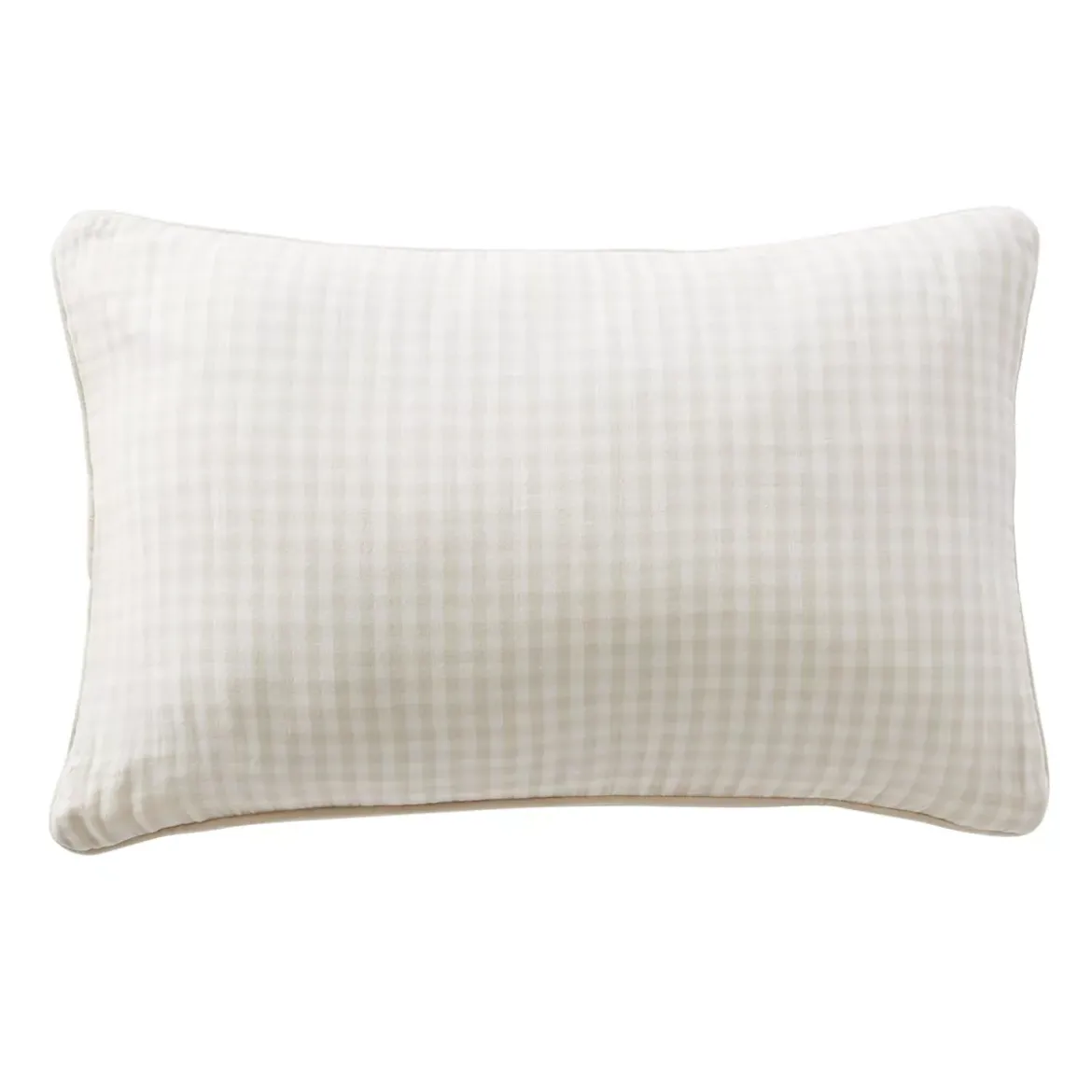 Cuscino rettangolare in garza di cotone (40 x 60 cm) Gaïa vichy Beige