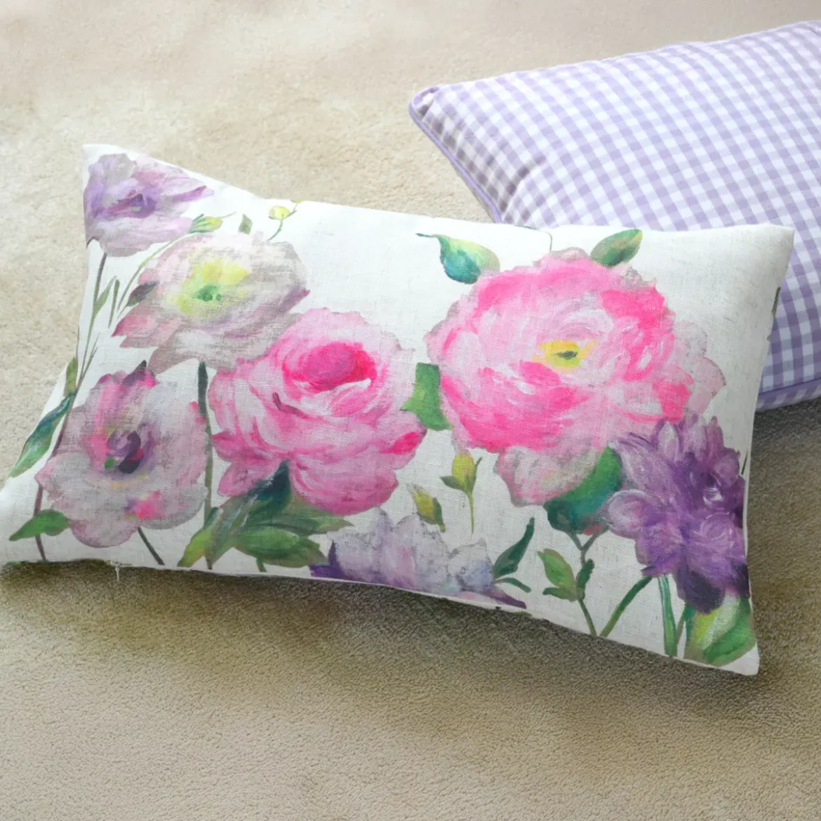Cuscino rettangolare (40 x 60 cm) Rozaria Rosa