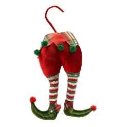 Decorazione da appendere di Natale in tessuto (H20 cm) Gambe di Folletto burlone