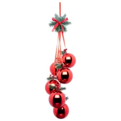 Decorazione da appendere di Natale decorazione (H22 cm) Sfere Lusso Rosso
