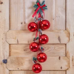 Decorazione da appendere di Natale decorazione (H22 cm) Sfere Lusso Rosso