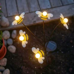 Decorazione luminosa Solare con picchetto (H60 cm) Api Giallo
