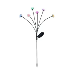 Decorazione luminosa Solare da infilare nel terreno (H70 cm) Flowers Multicolore