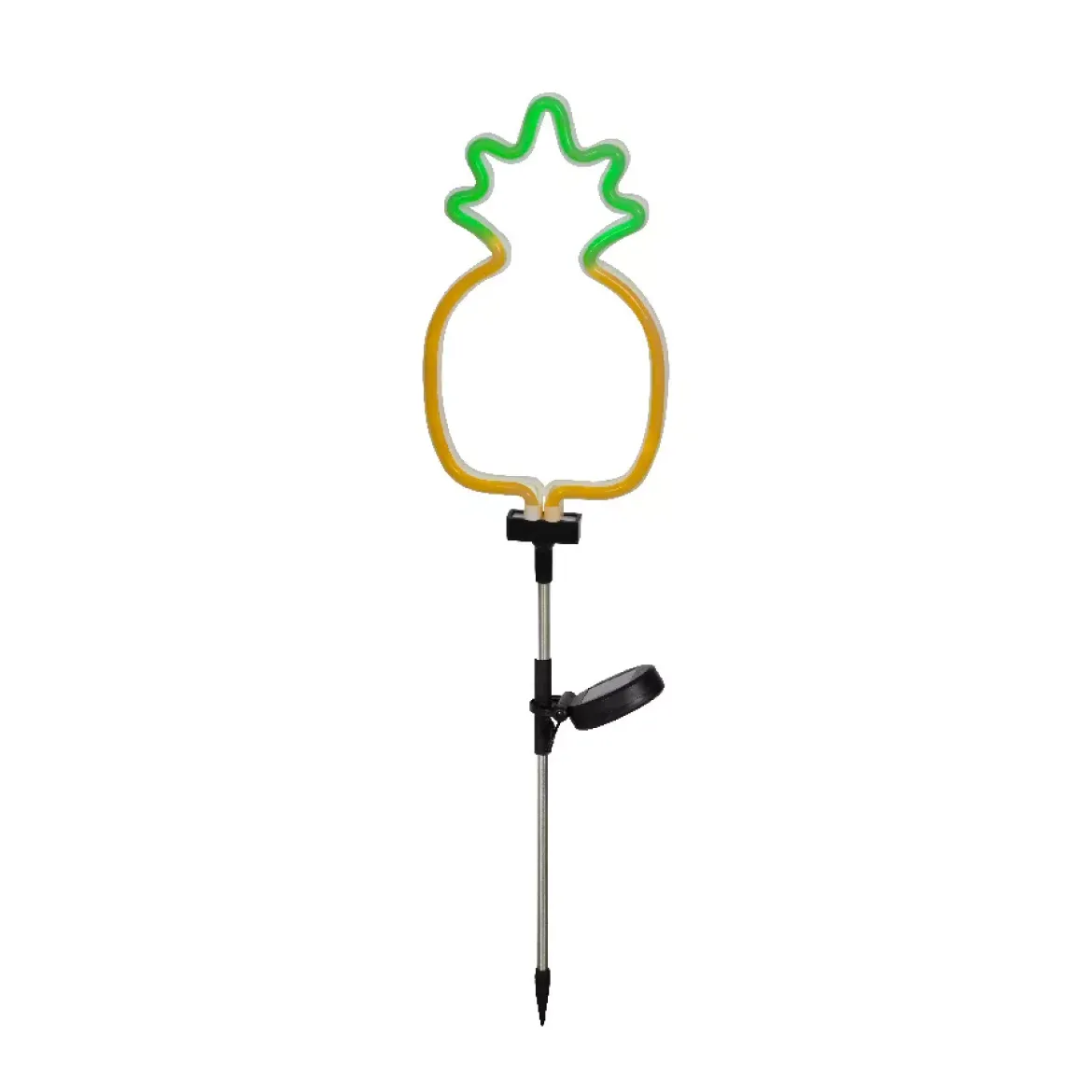Decorazione luminosa Solare da infilare nel terreno (H74 cm) Ananas neon Giallo