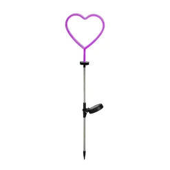 Decorazione luminosa Solare da infilare nel terreno (H72 cm) Cuore neon Rosa