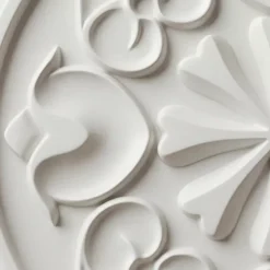 Decorazione murale in legno (L50 cm) Mandala Bianco