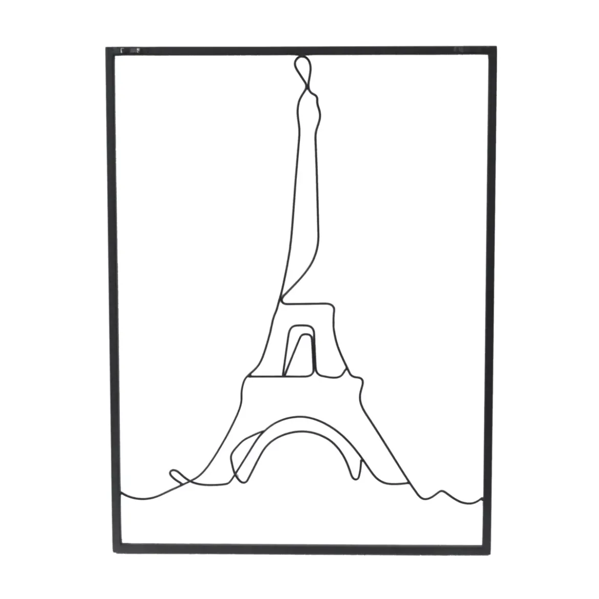 Decorazione murale in metallo (Alt 45 cm) Torre Eiffel Nero