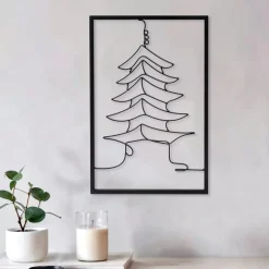 Decorazione murale in metallo (Alt 45 cm) Tempio Nero