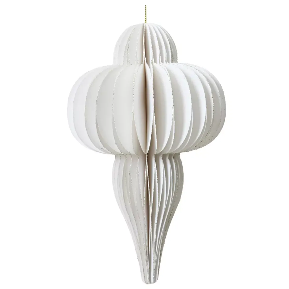 Decorazione natalizia da appendere in carta (H20 cm) con chiusura magnetica Bianco