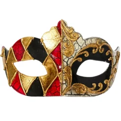 Decorazione natalizia da appendere (H9 cm) Carnevale di Venezia Dorato