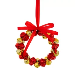 Decorazione natalizia da appendere in metallo (D10,5 cm) Campanelli Rosso