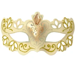 Decorazione natalizia da appendere (H10 cm) Maschera Oro