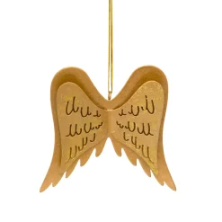 Decorazione natalizia da appendere in metallo (H11 cm) Ali d'angelo Oro