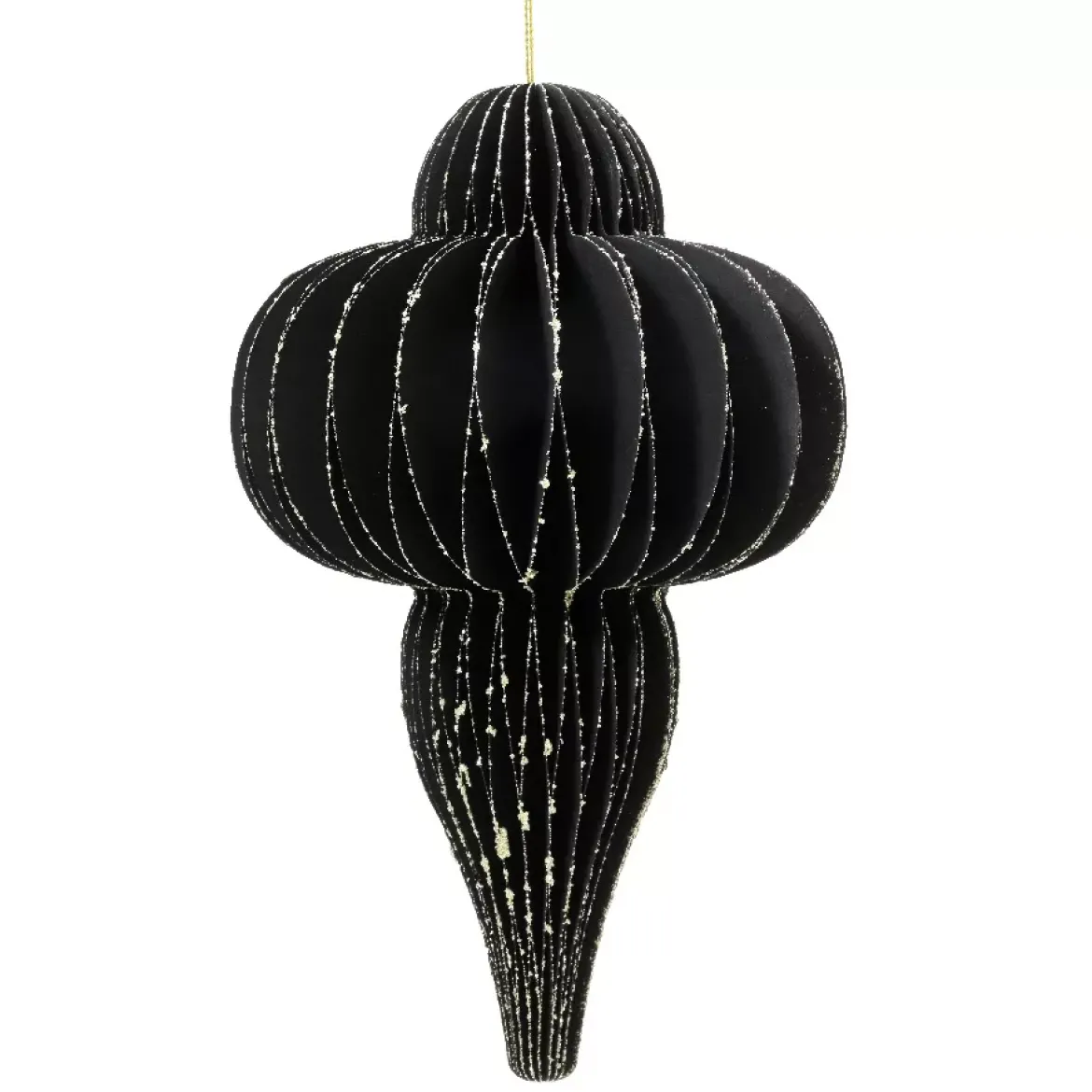 Decorazione natalizia da appendere in carta (H20 cm) chiusura Magnetica Nero