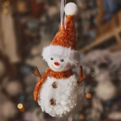 Decorazione natalizia da appendere (H13 cm) Pupazzo di neve Glacy Camel