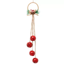 Decorazione natalizia da appendere (H55 cm) Campanelli in metallo Rosso