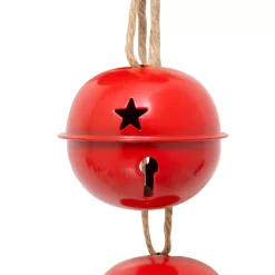 Decorazione natalizia da appendere (H55 cm) Campanelli in metallo Rosso
