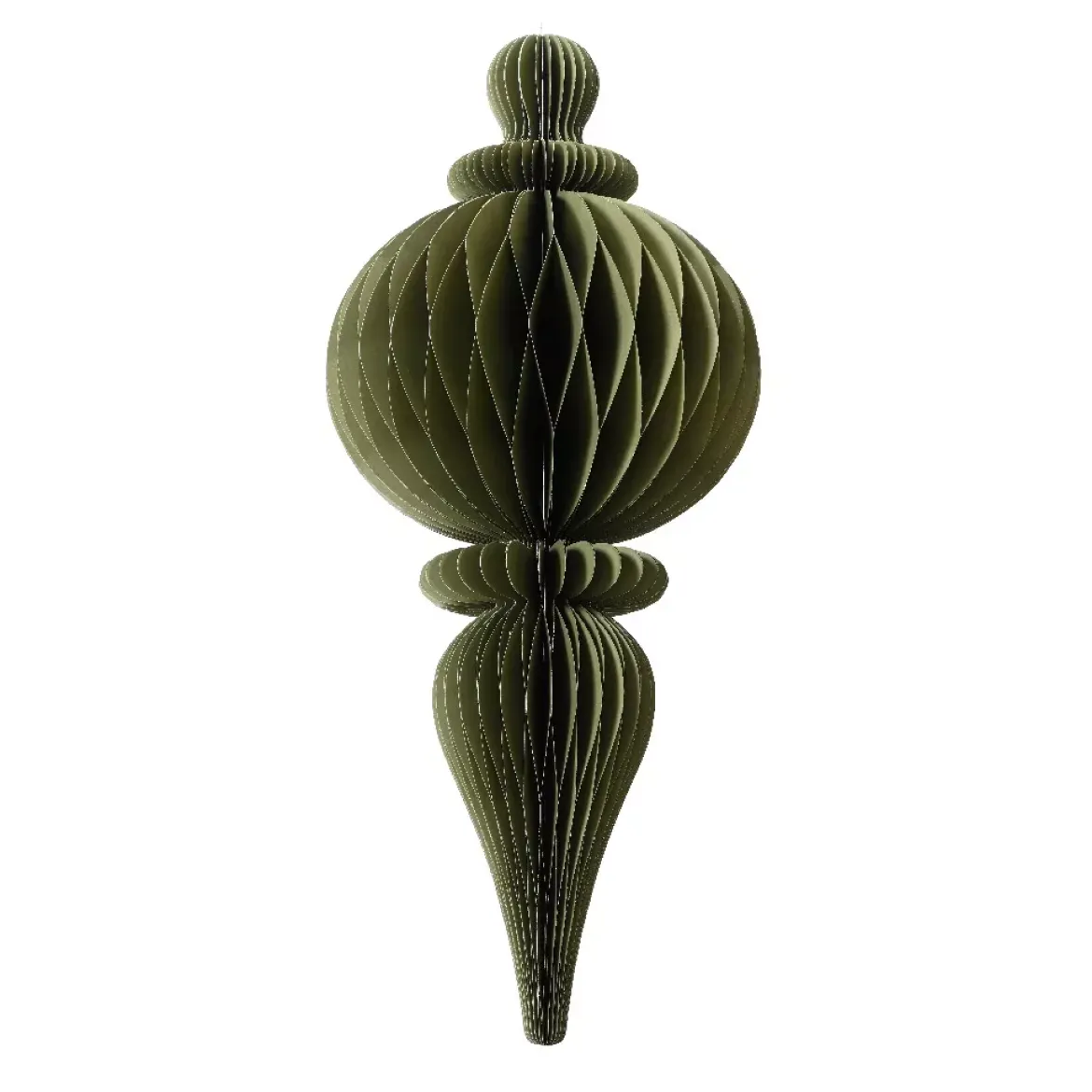 Decorazione natalizia da appendere in carta (H80 cm) con chiusura Magnetica Verde rosmarino