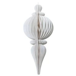 Decorazione natalizia da appendere in carta (H80 cm) con chiusura magnetica Bianca