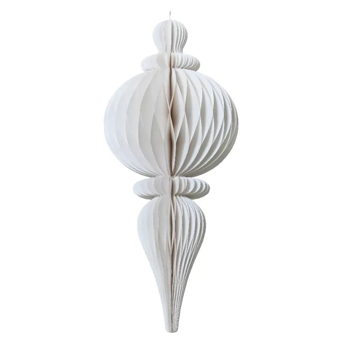 Decorazione natalizia da appendere in carta (H80 cm) con chiusura magnetica Bianca