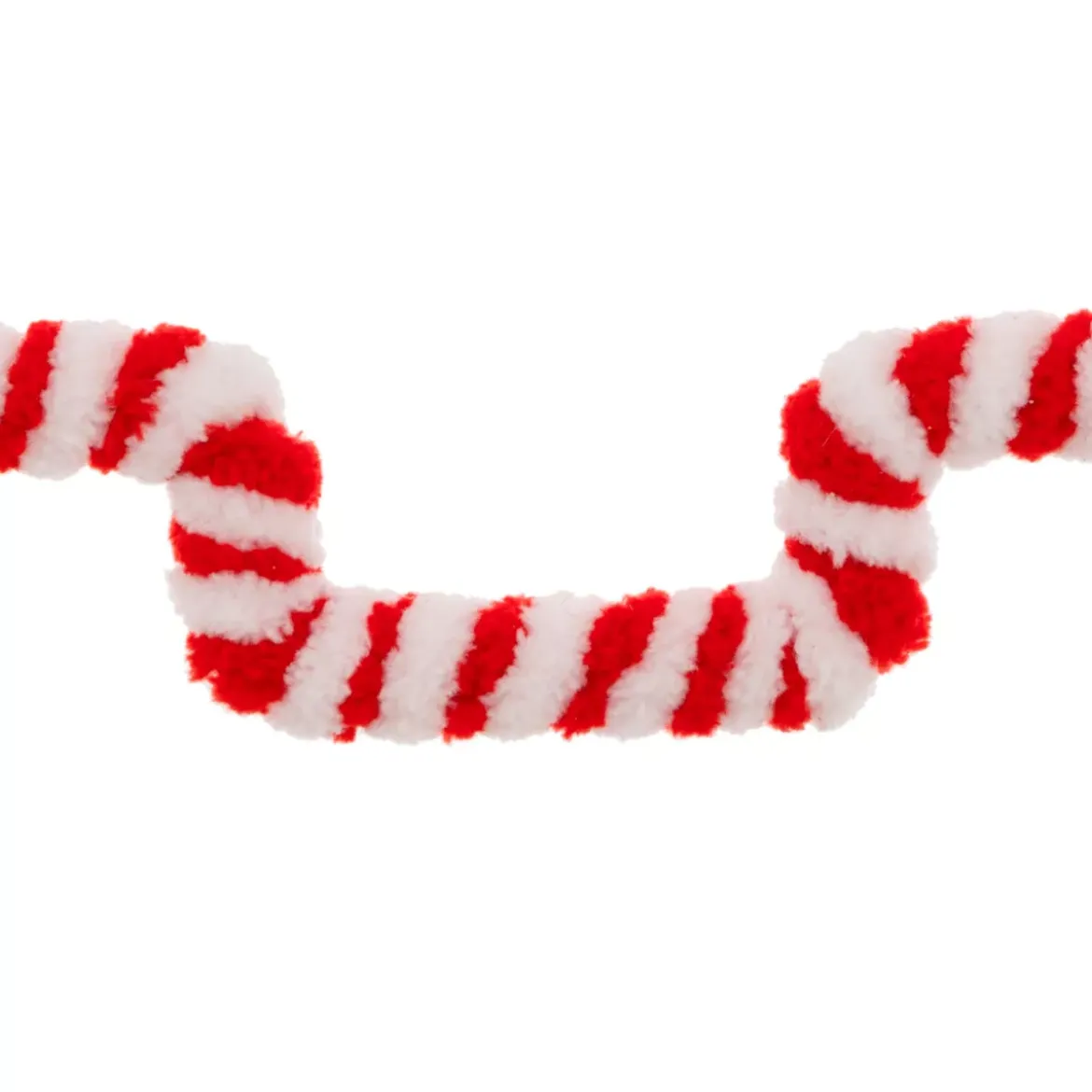 Decorazione natalizia sospesa in metallo (H15 cm) Albero di Natale zucchero filato Rosso e bianco