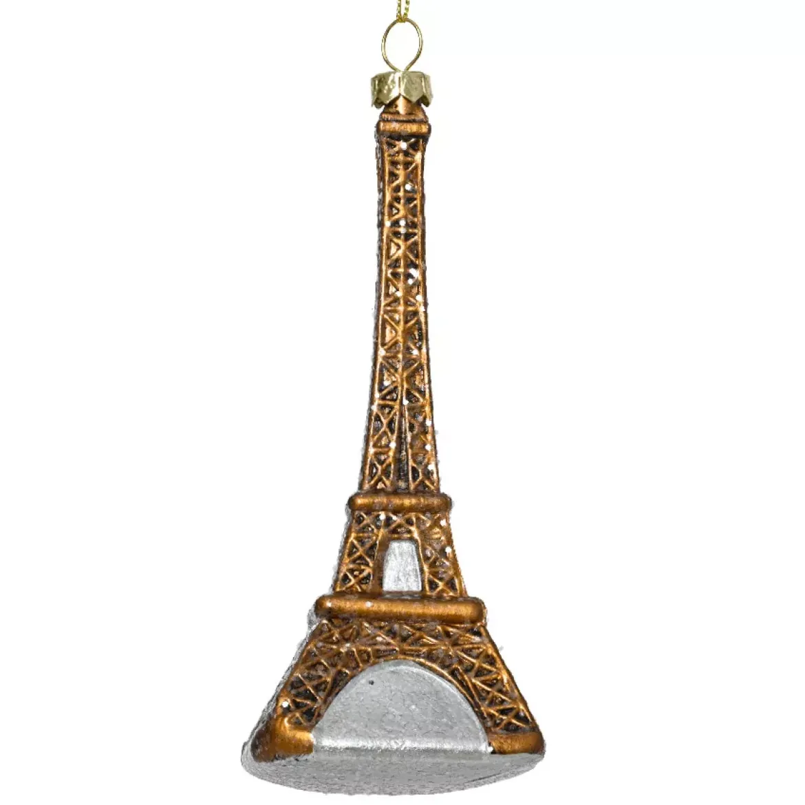 Decorazione Natalizia Sospesa (H16 cm) Torre Eiffel Bronzo
